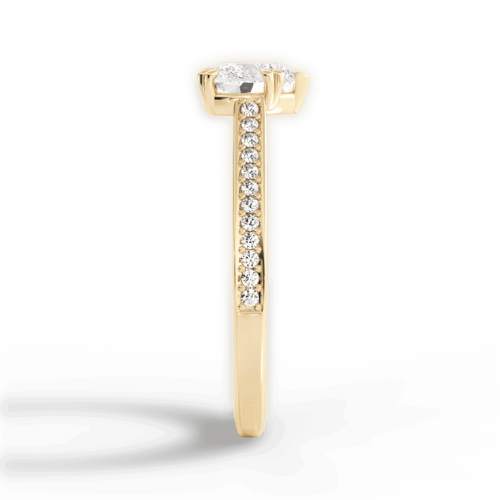 14kt Yellow Gold/18kt Yellow Gold/heart/perspective