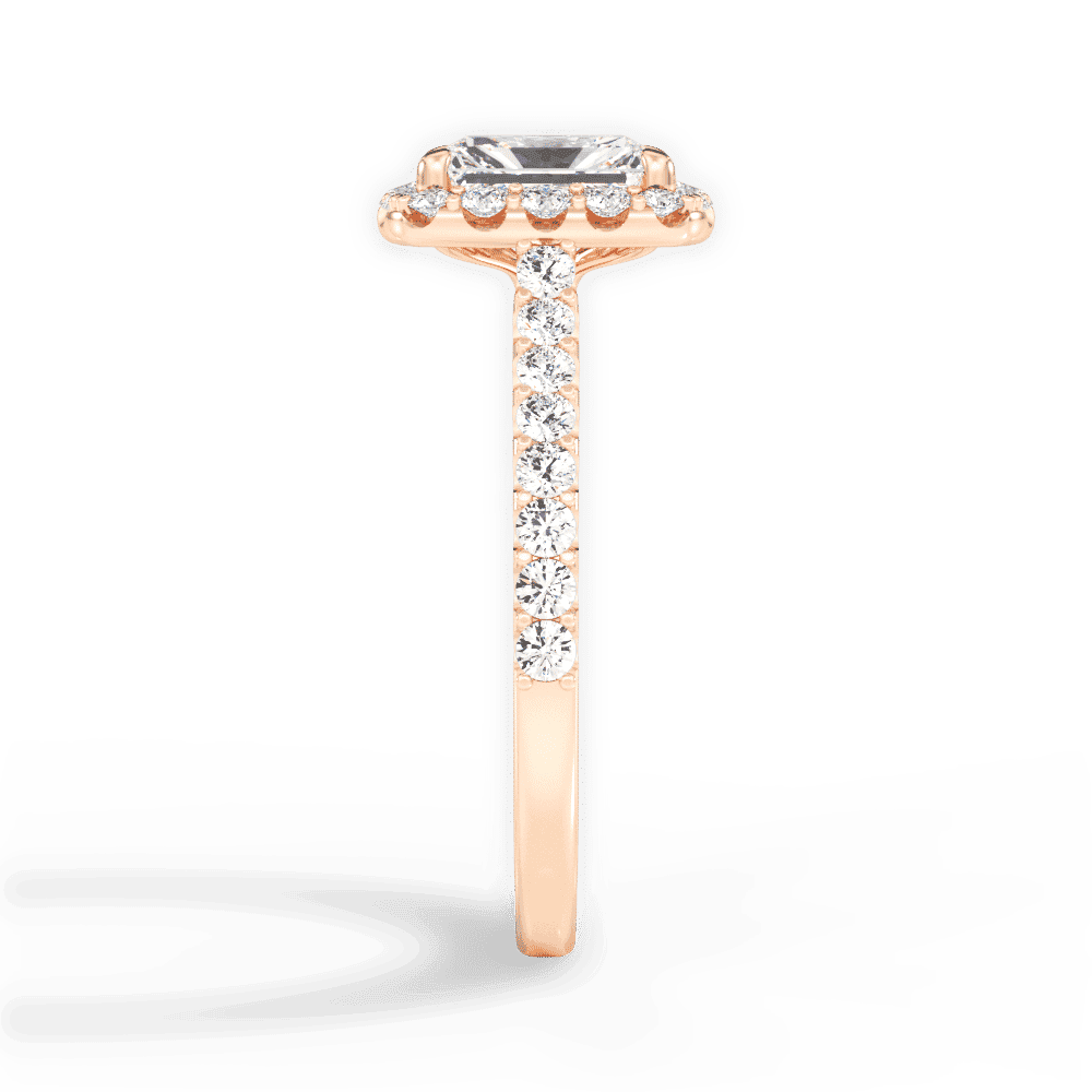 14kt Rose Gold/18kt Rose Gold/radiant/perspective
