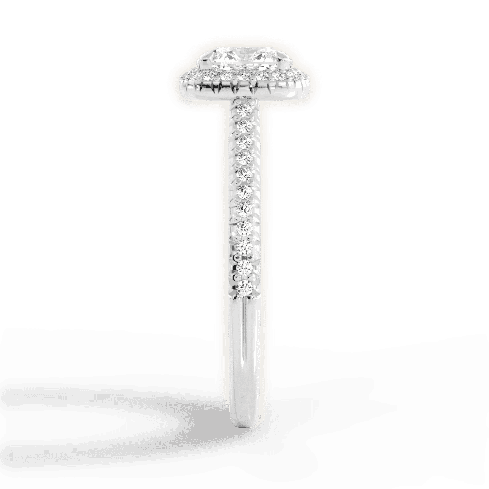 14kt White Gold/18kt White Gold/Platinum/cushion/perspective