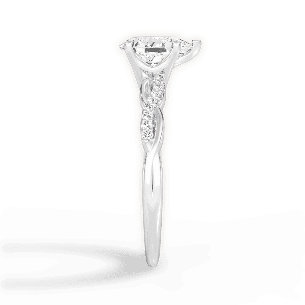 14kt White Gold/18kt White Gold/Platinum/pear/perspective