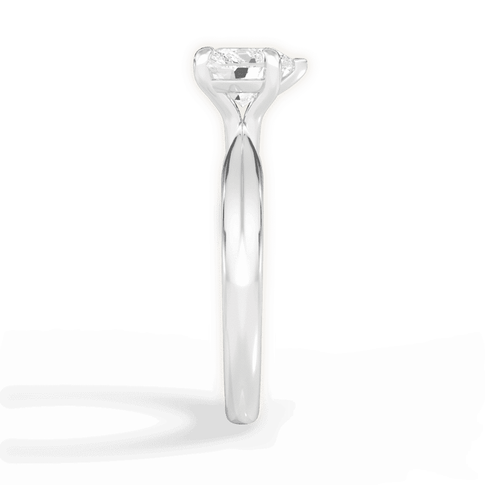 14kt White Gold/18kt White Gold/Platinum/heart/perspective