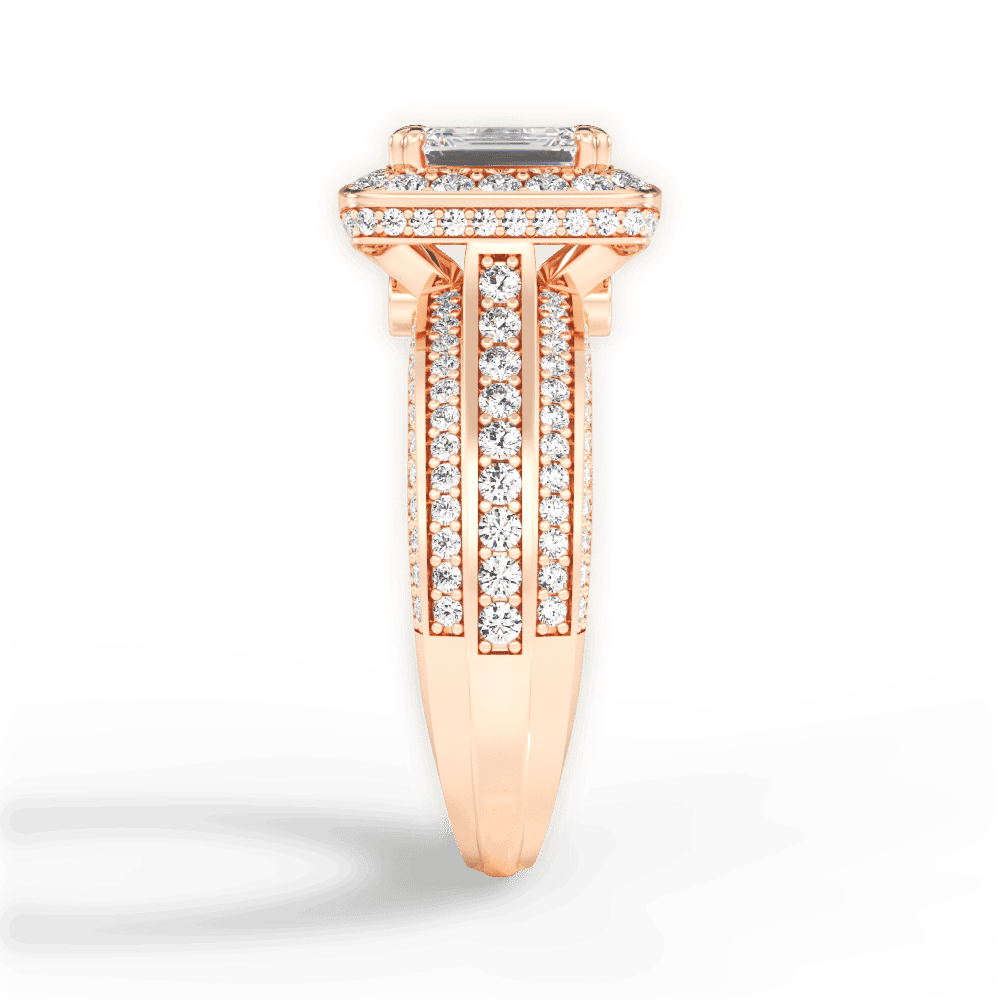 14kt Rose Gold/18kt Rose Gold/emerald/perspective