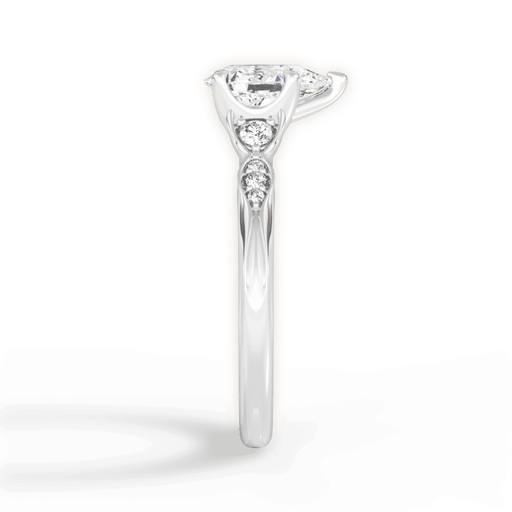 14kt White Gold/18kt White Gold/Platinum/pear/perspective
