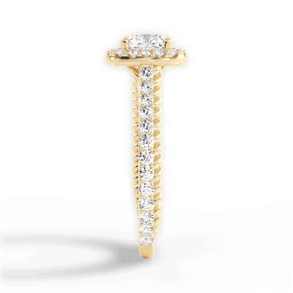 14kt Yellow Gold/18kt Yellow Gold/cushion/perspective