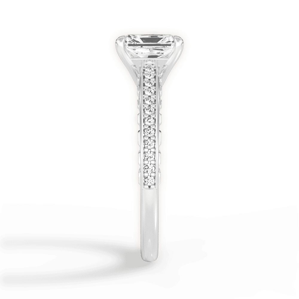 14kt White Gold/18kt White Gold/Platinum/radiant/perspective