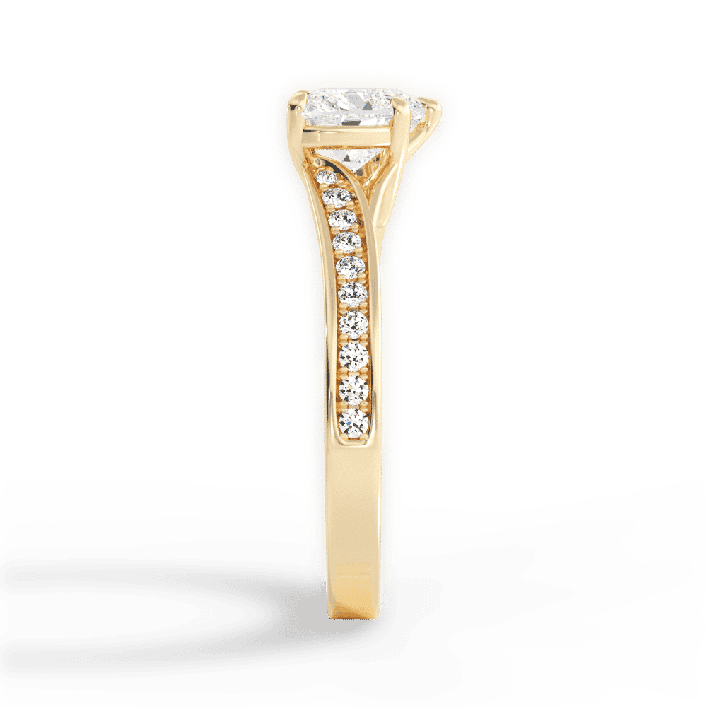 14kt Yellow Gold/18kt Yellow Gold/heart/perspective