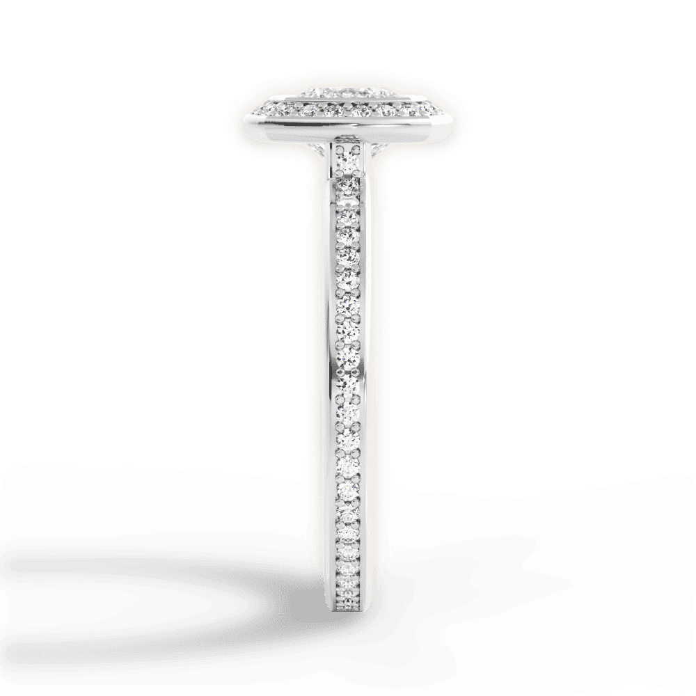 14kt White Gold/18kt White Gold/Platinum/cushion/perspective