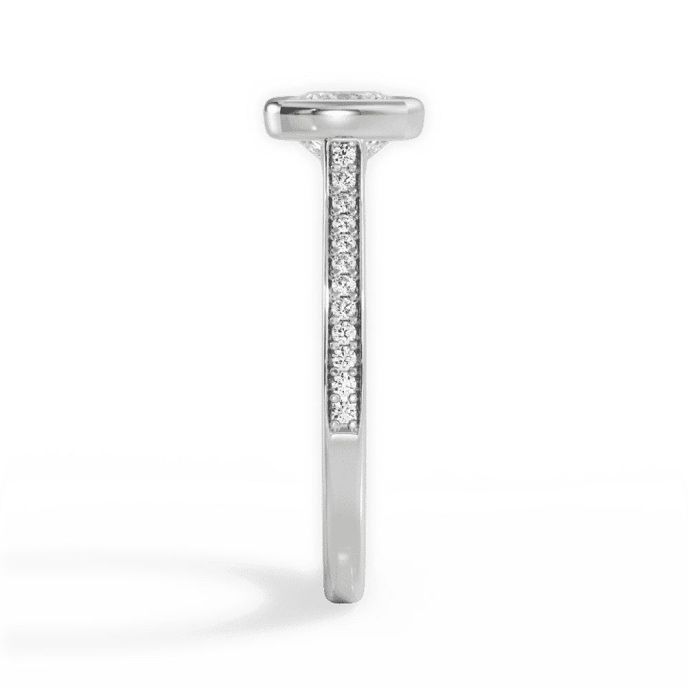 14kt White Gold/18kt White Gold/Platinum/cushion/perspective