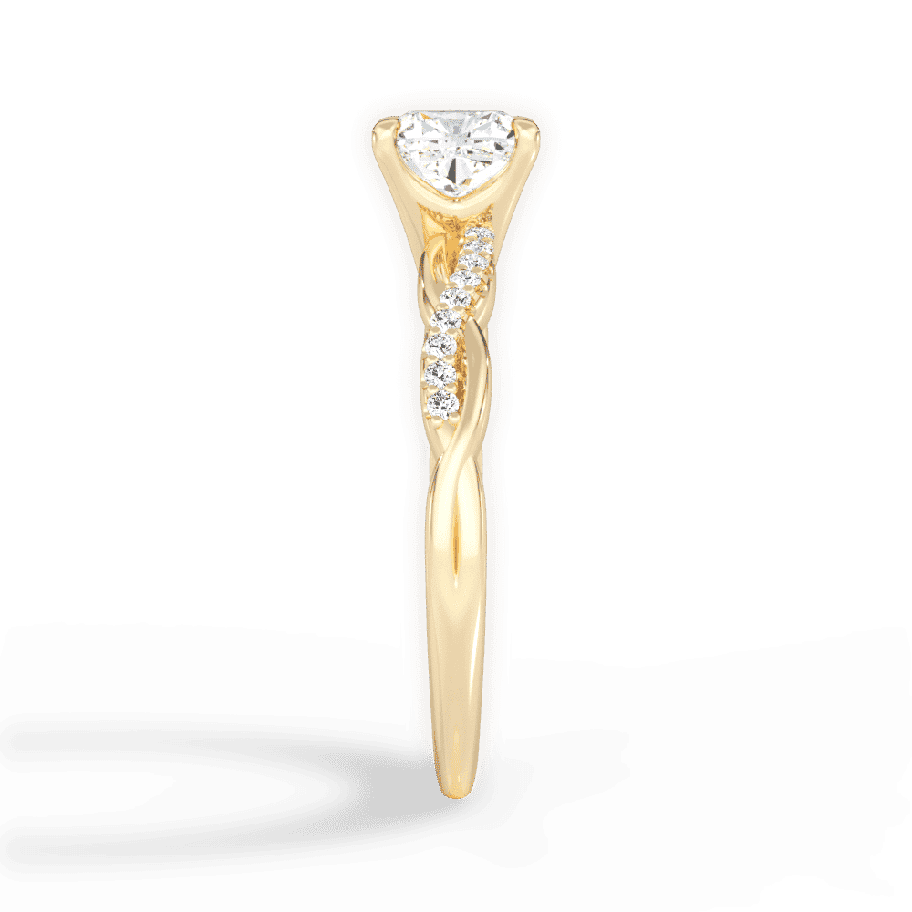 14kt Yellow Gold/18kt Yellow Gold/cushion/perspective