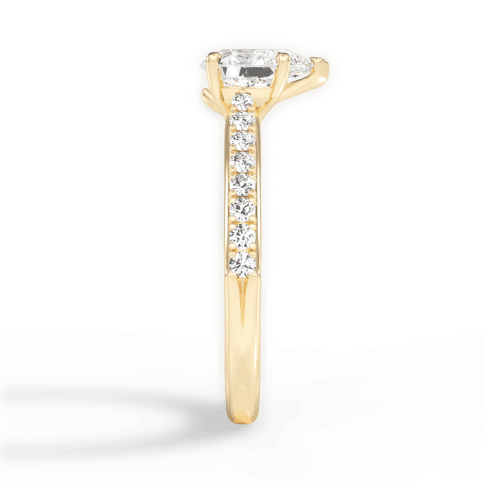 14kt Yellow Gold/18kt Yellow Gold/pear/perspective