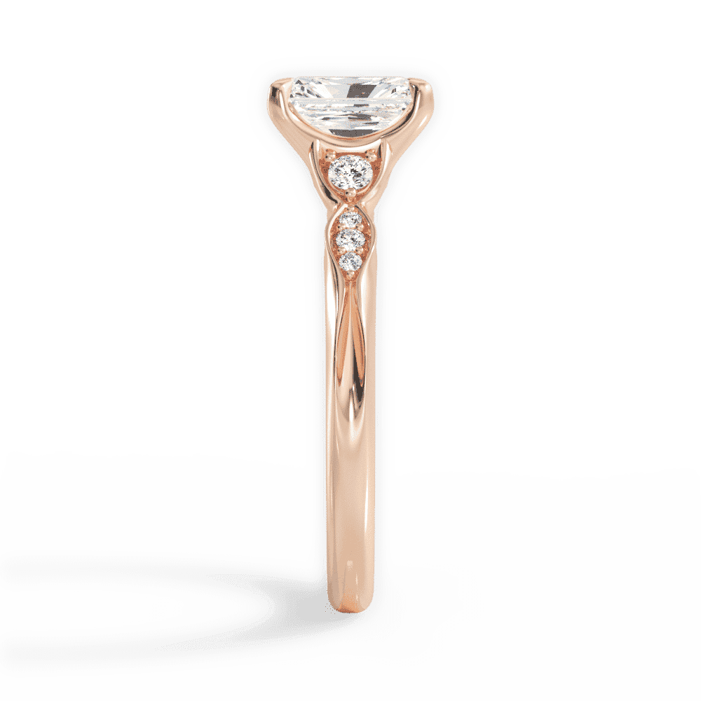 14kt Rose Gold/18kt Rose Gold/radiant/perspective