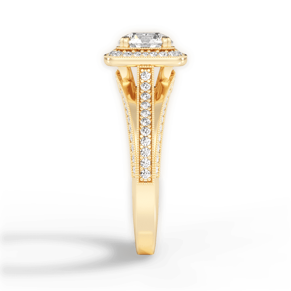 14kt Yellow Gold/18kt Yellow Gold/round/perspective