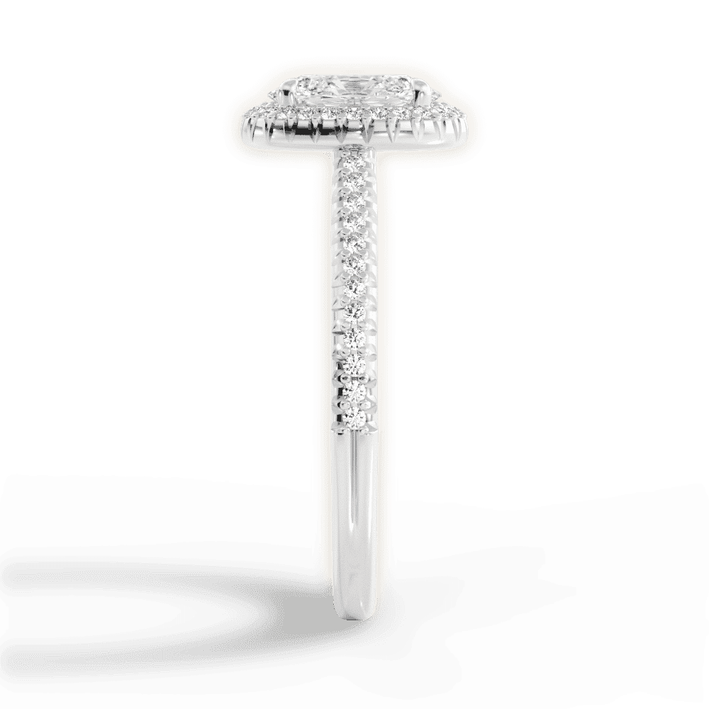 14kt White Gold/18kt White Gold/Platinum/oval/perspective