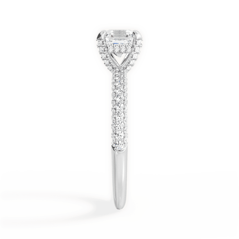14kt White Gold/18kt White Gold/Platinum/asscher/perspective