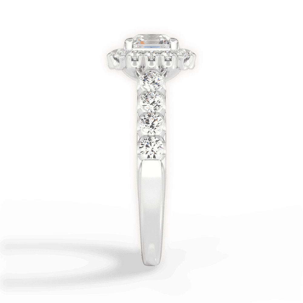 14kt White Gold/18kt White Gold/Platinum/asscher/perspective