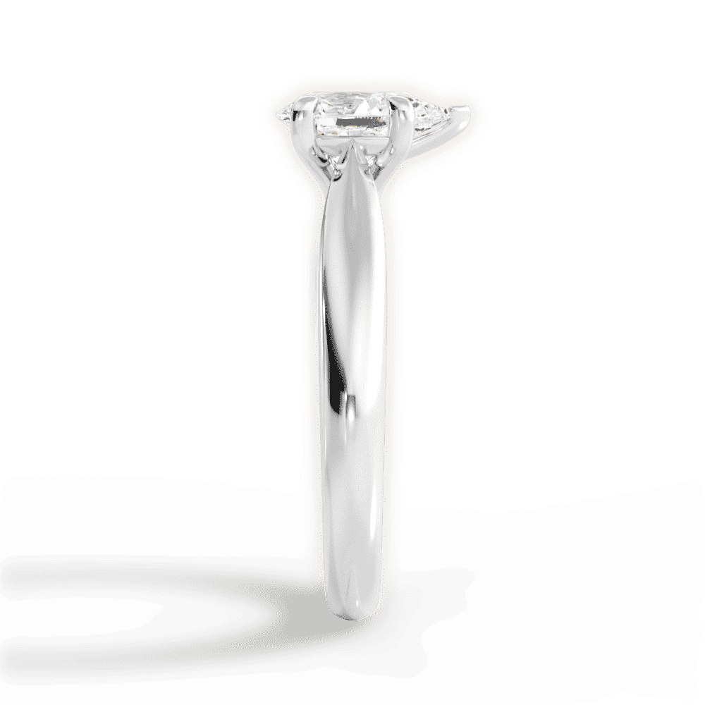 14kt White Gold/18kt White Gold/Platinum/pear/perspective