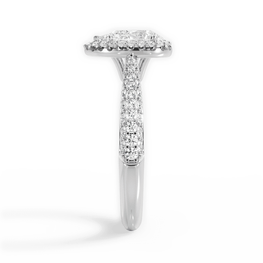14kt White Gold/18kt White Gold/Platinum/pear/perspective