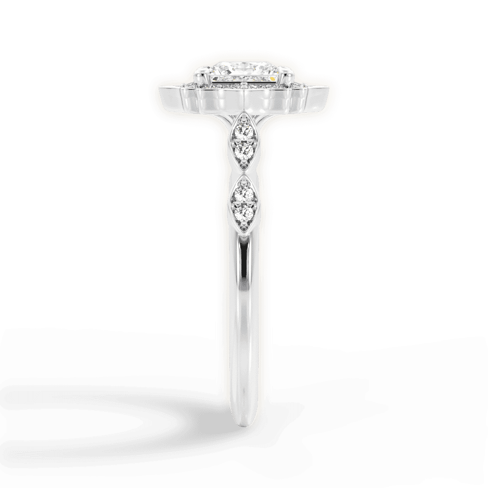14kt White Gold/18kt White Gold/Platinum/princess/perspective
