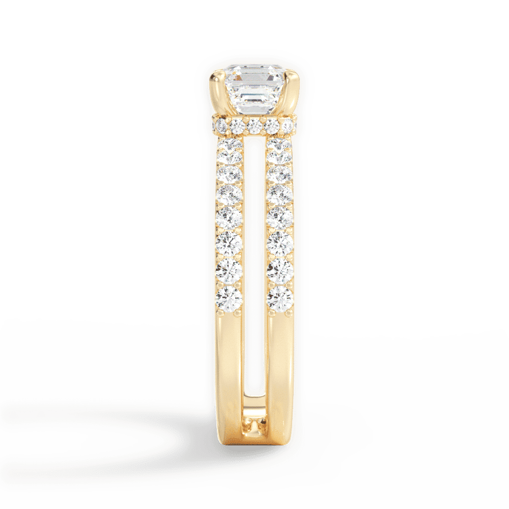 14kt Yellow Gold/18kt Yellow Gold/asscher/perspective