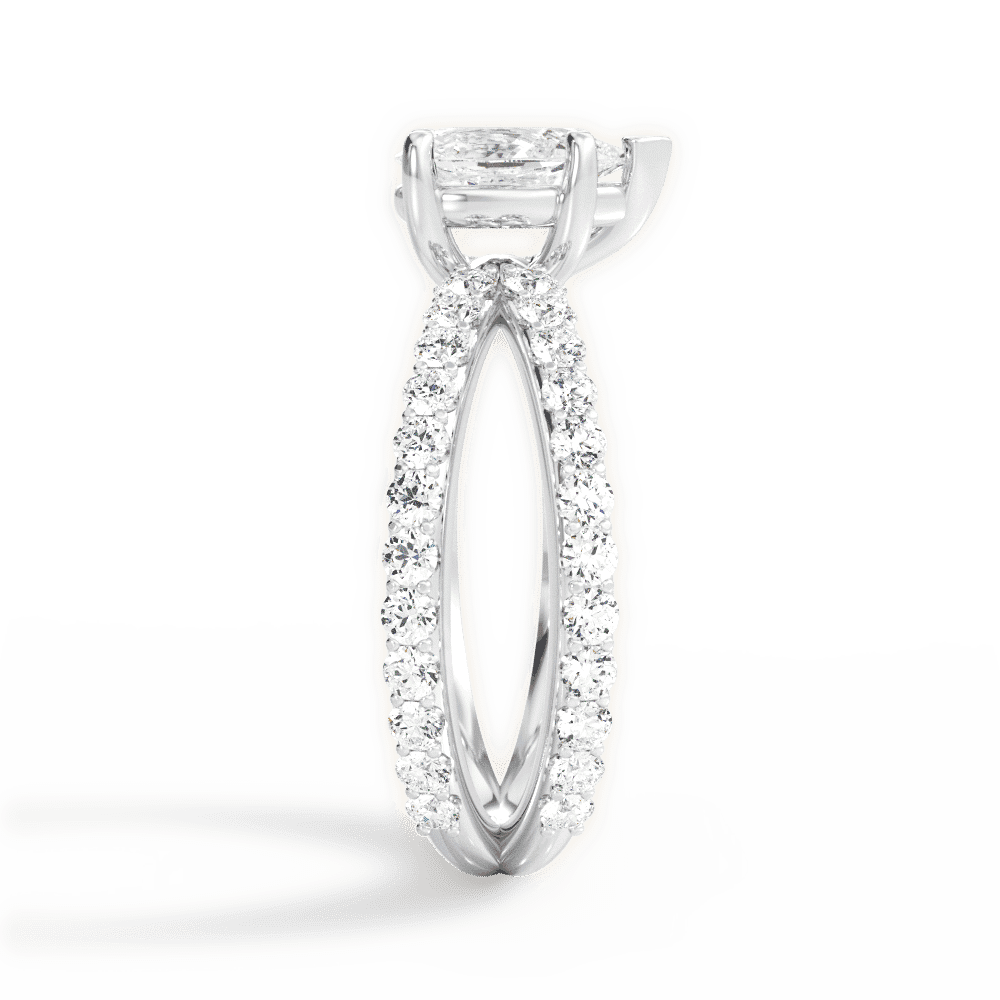 14kt White Gold/18kt White Gold/Platinum/pear/perspective