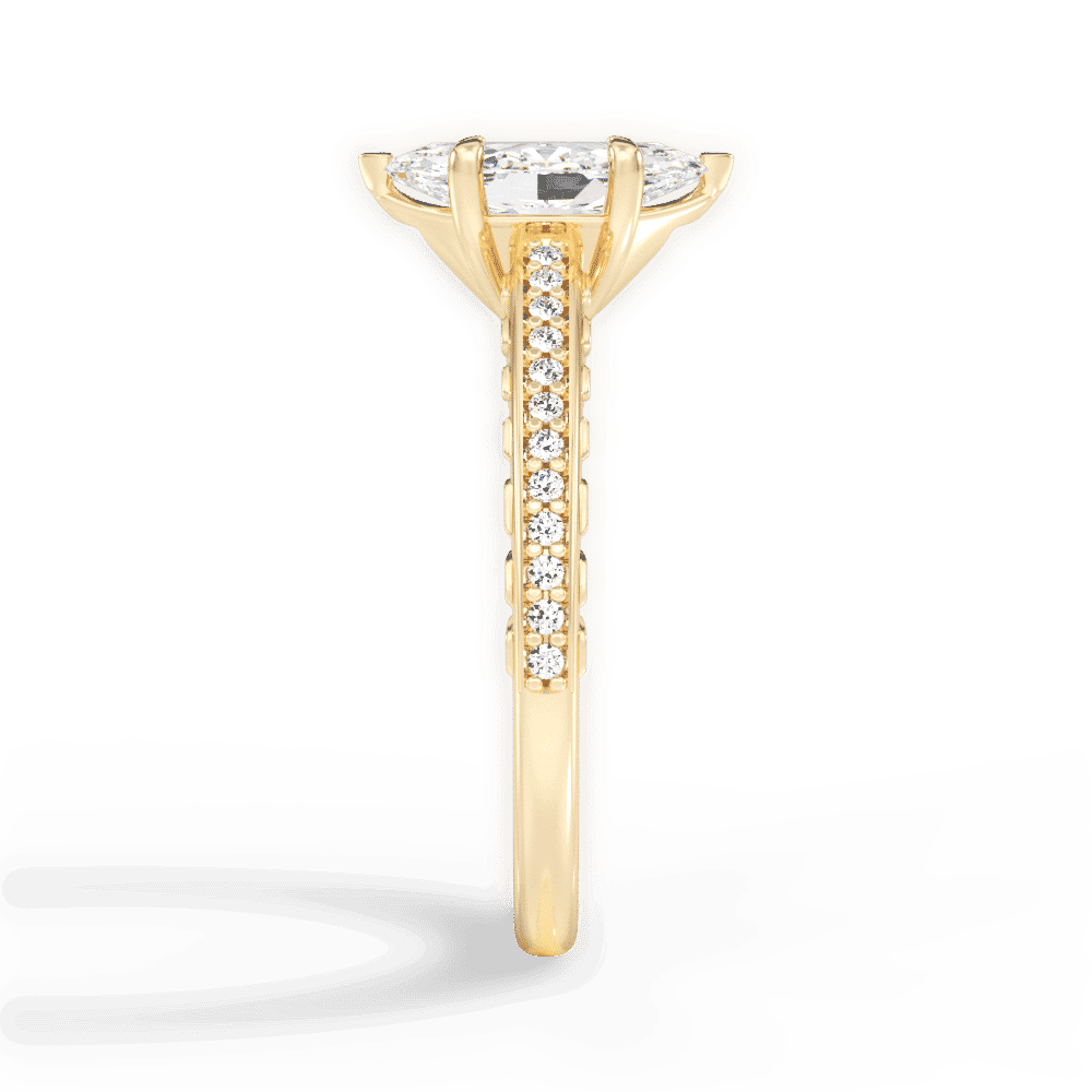 14kt Yellow Gold/18kt Yellow Gold/marquise/perspective