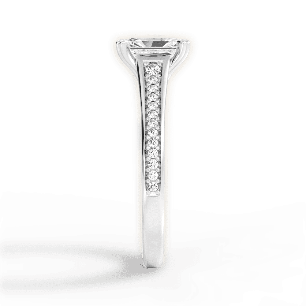 14kt White Gold/18kt White Gold/Platinum/radiant/perspective