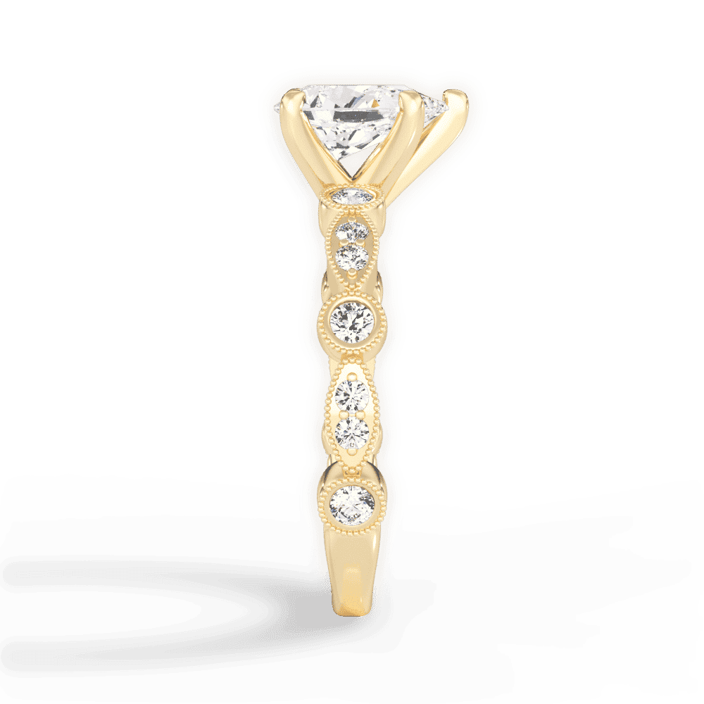 14kt Yellow Gold/18kt Yellow Gold/pear/perspective
