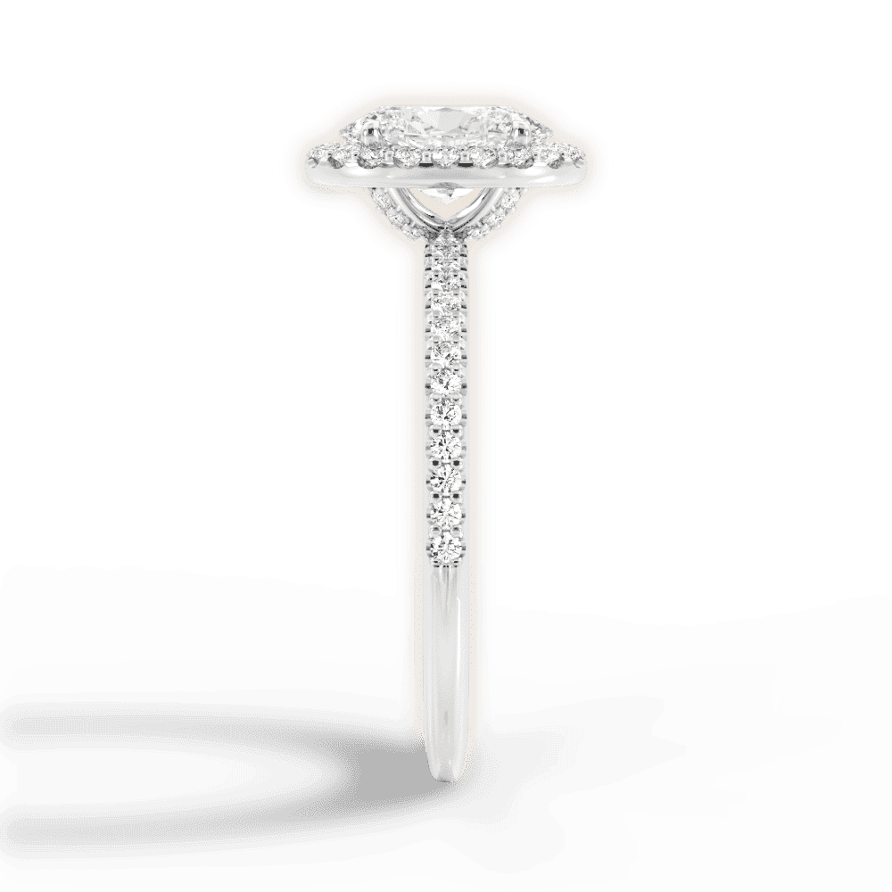 14kt White Gold/18kt White Gold/Platinum/oval/perspective