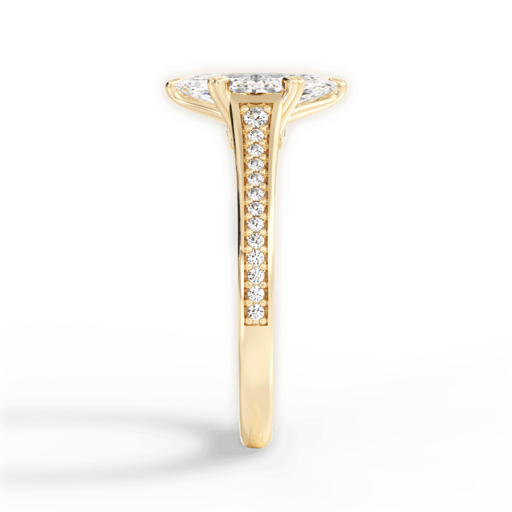 14kt Yellow Gold/18kt Yellow Gold/marquise/perspective