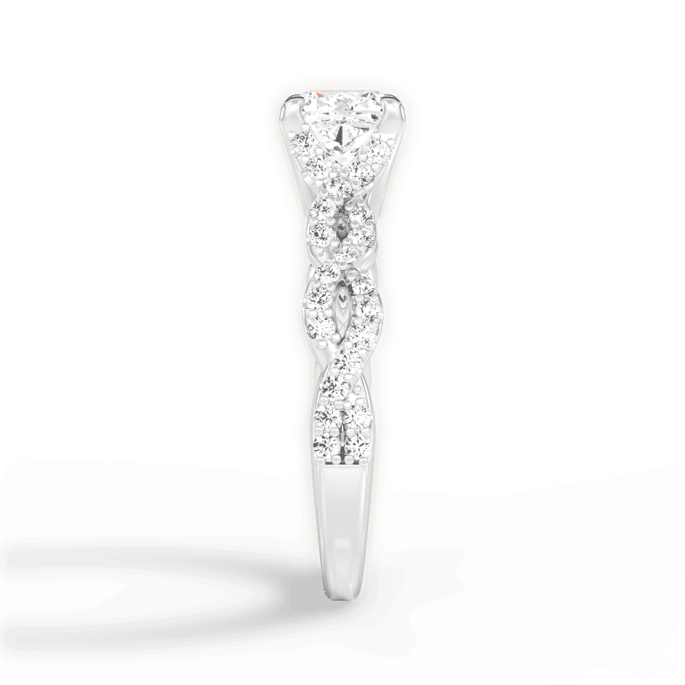 14kt White Gold/18kt White Gold/Platinum/cushion/perspective
