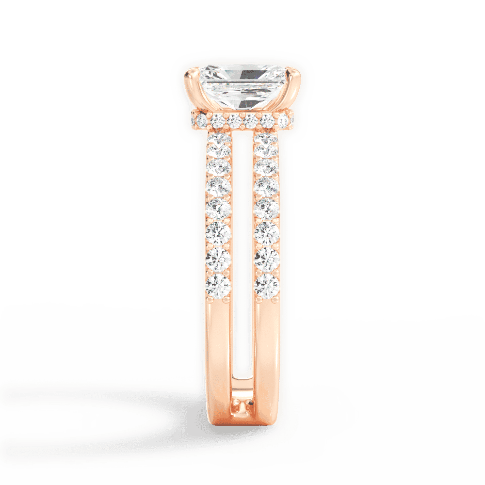 14kt Rose Gold/18kt Rose Gold/radiant/perspective
