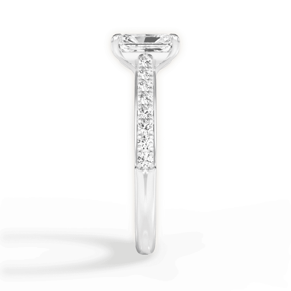 14kt White Gold/18kt White Gold/Platinum/radiant/perspective