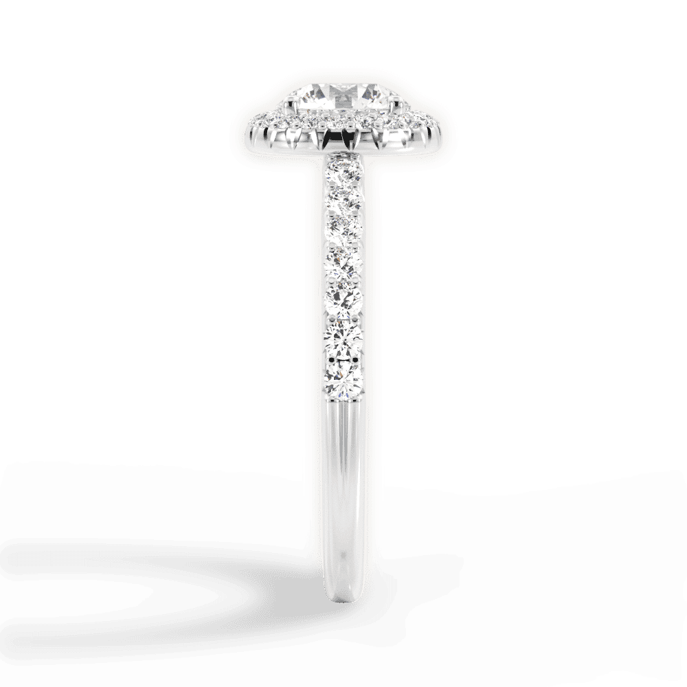 14kt White Gold/18kt White Gold/Platinum/round/perspective