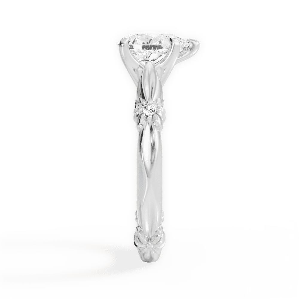 14kt White Gold/18kt White Gold/Platinum/pear/perspective