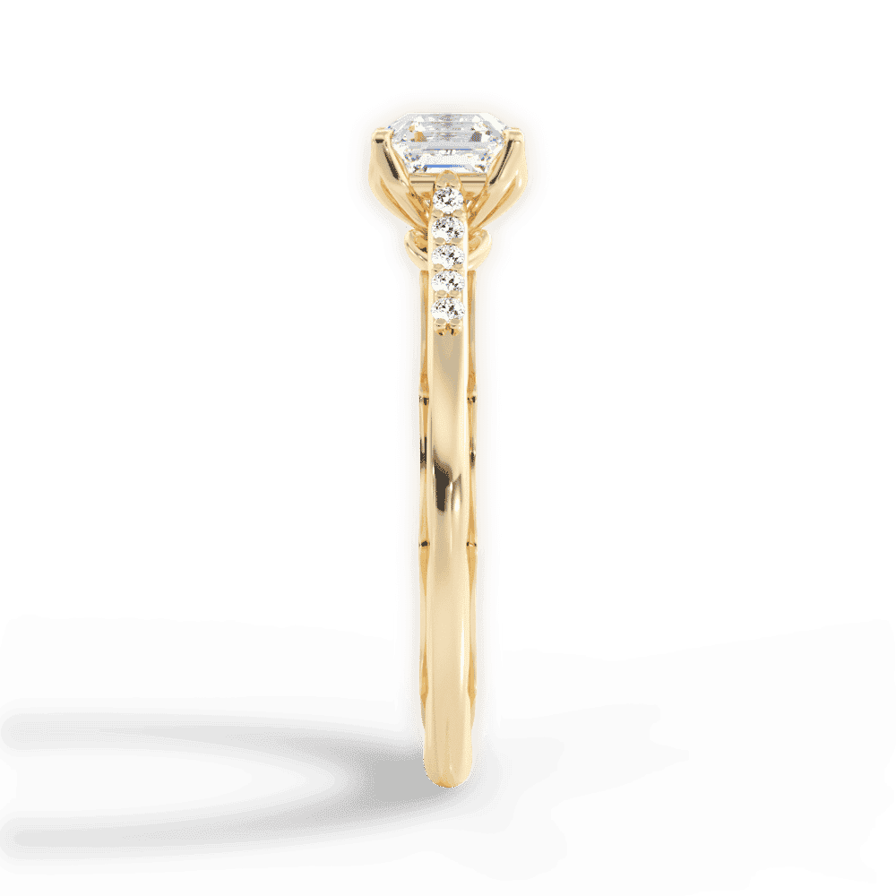 14kt Yellow Gold/18kt Yellow Gold/asscher/perspective
