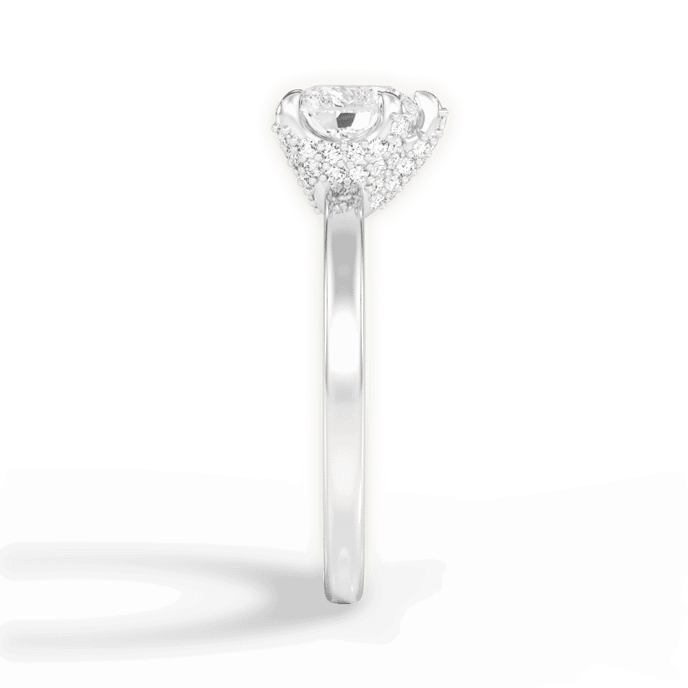 14kt White Gold/18kt White Gold/Platinum/heart/perspective