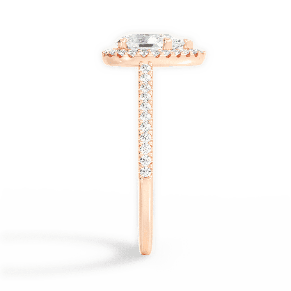 14kt Rose Gold/18kt Rose Gold/pear/perspective