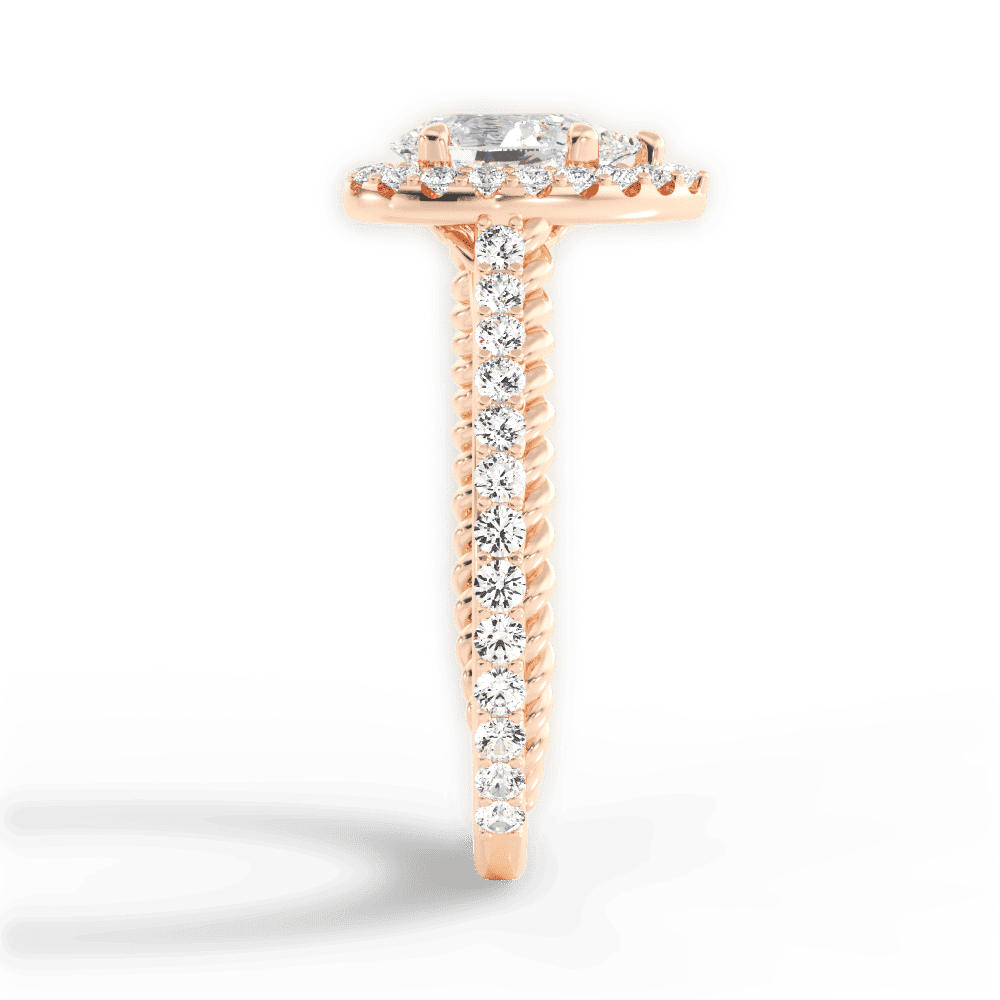 14kt Rose Gold/18kt Rose Gold/pear/perspective