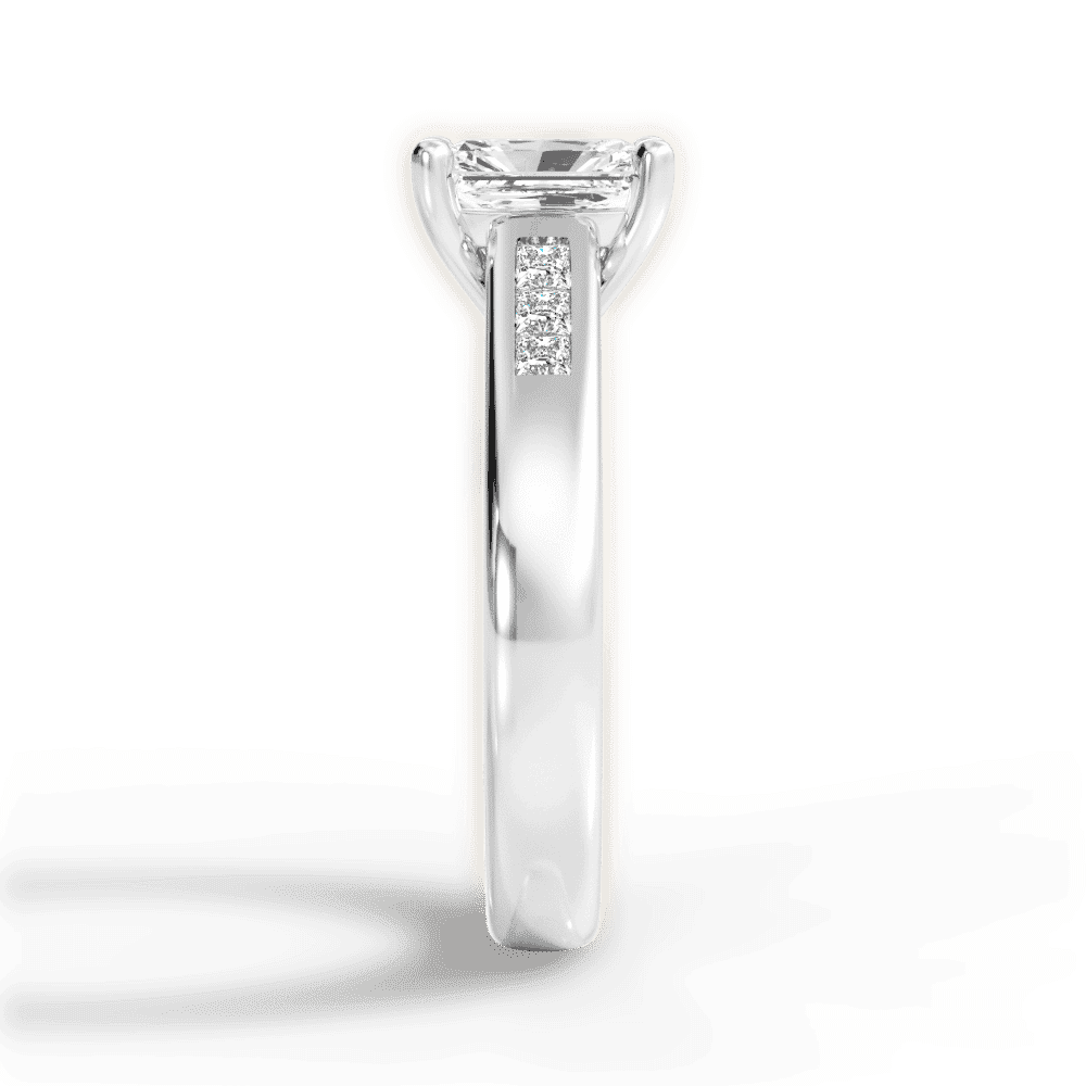 14kt White Gold/18kt White Gold/Platinum/radiant/perspective