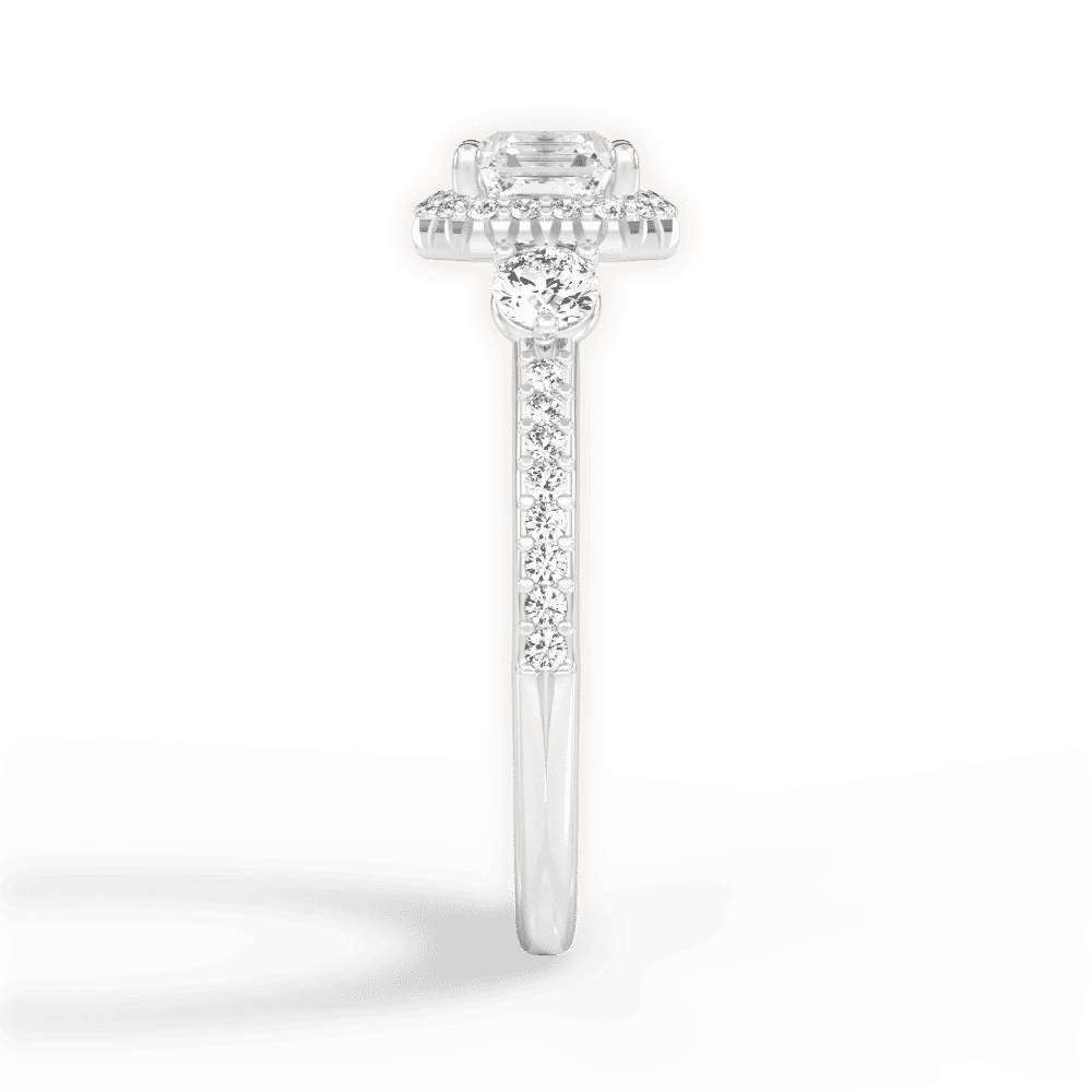 14kt White Gold/18kt White Gold/Platinum/asscher/perspective