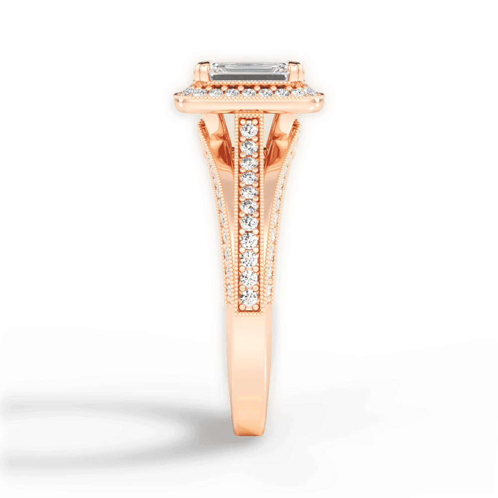 14kt Rose Gold/18kt Rose Gold/emerald/perspective