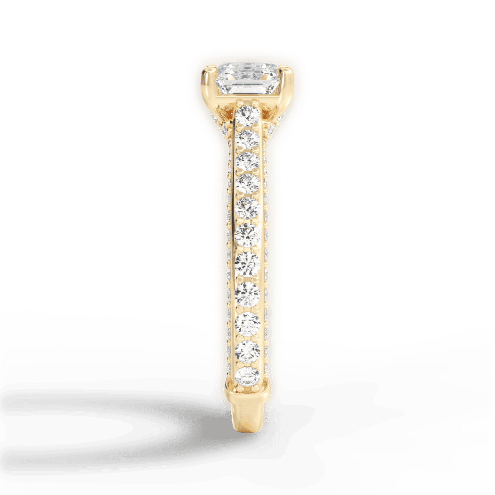14kt Yellow Gold/18kt Yellow Gold/asscher/perspective