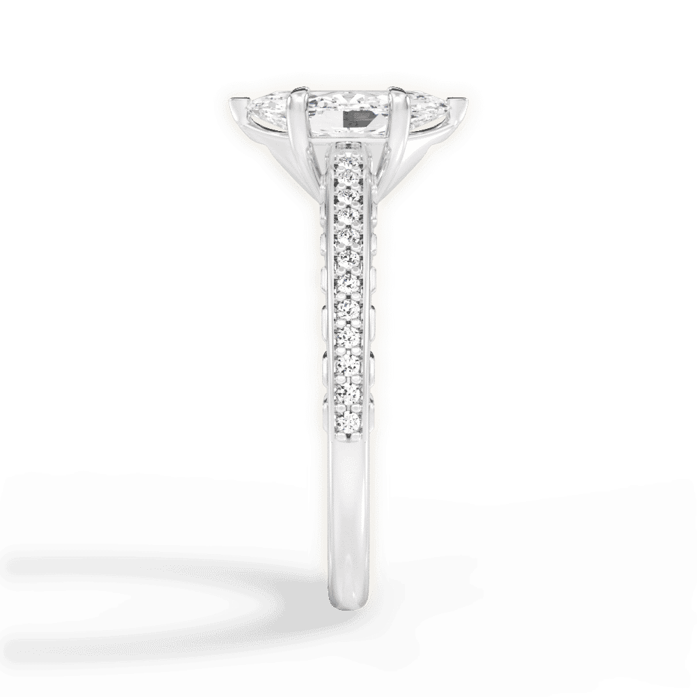 14kt White Gold/18kt White Gold/Platinum/marquise/perspective