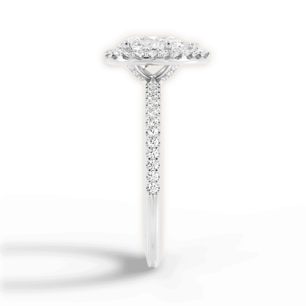 14kt White Gold/18kt White Gold/Platinum/pear/perspective