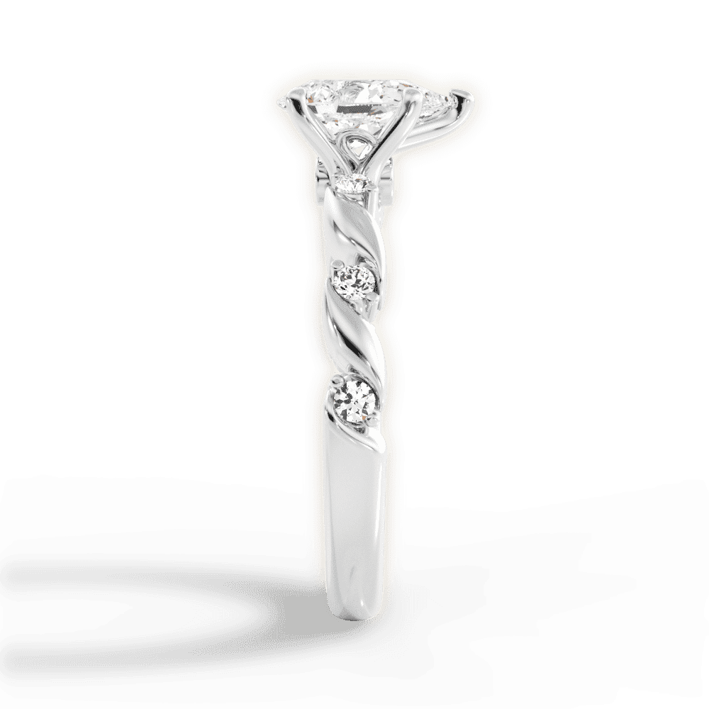 14kt White Gold/18kt White Gold/Platinum/pear/perspective