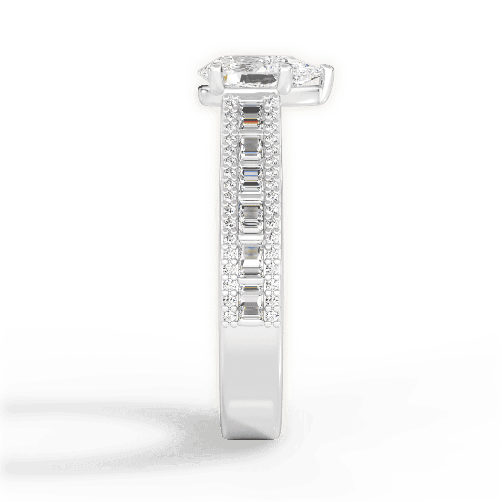 14kt White Gold/18kt White Gold/Platinum/pear/perspective