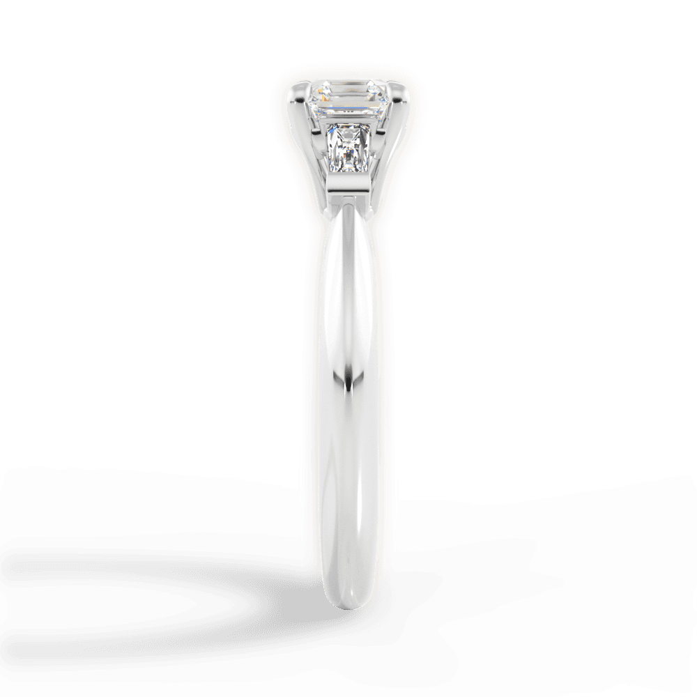14kt White Gold/18kt White Gold/Platinum/asscher/perspective