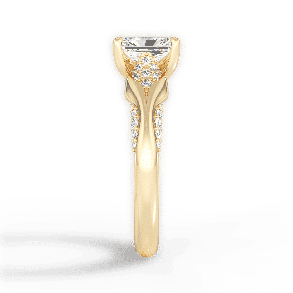 14kt Yellow Gold/18kt Yellow Gold/radiant/perspective