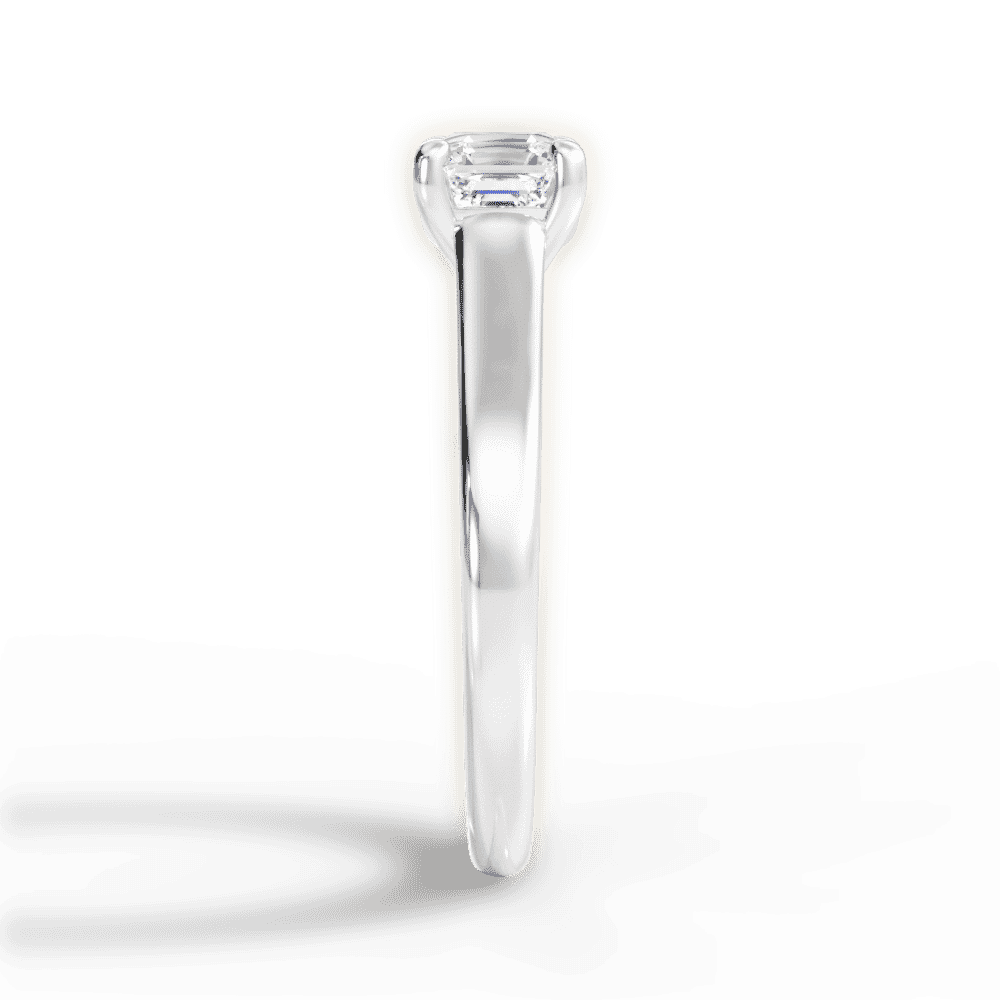 14kt White Gold/18kt White Gold/Platinum/asscher/perspective