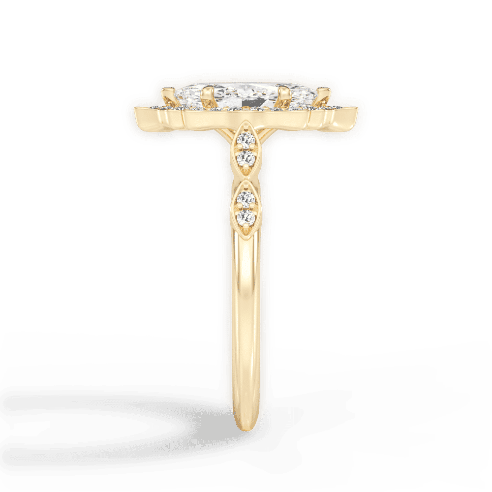 14kt Yellow Gold/18kt Yellow Gold/marquise/perspective